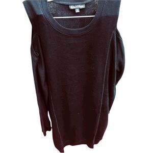 Alison Andrew’s large Black cold shoulder sweatshirt style dress